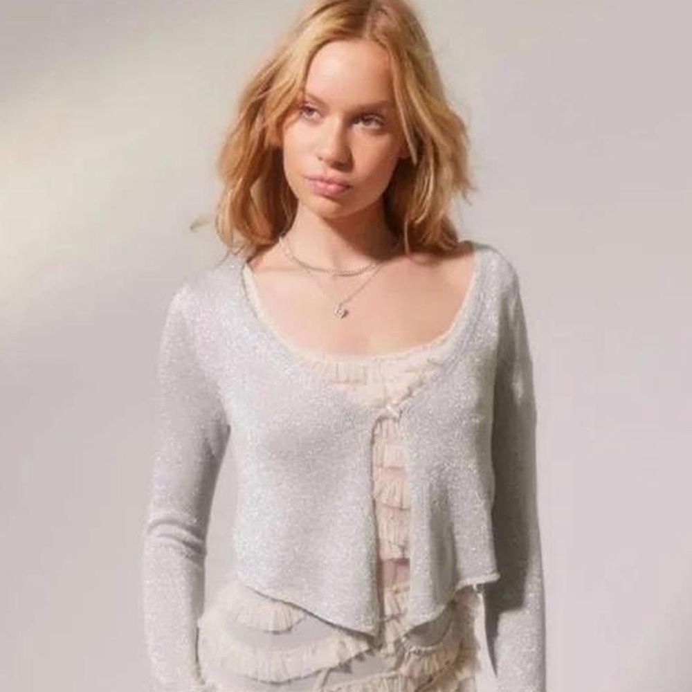 Urban Outfitters Silver Women's Cardigan